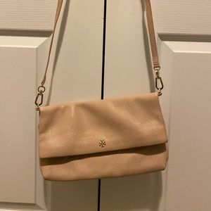 Leather Tory Burch Crossbody purse/bag in Pink